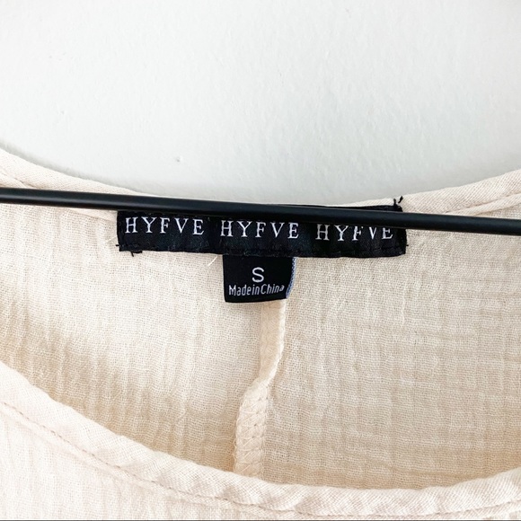 HYFVE Cream Gauzy Cotton Baby Doll Tunic Size Small - Picture 4 of 5